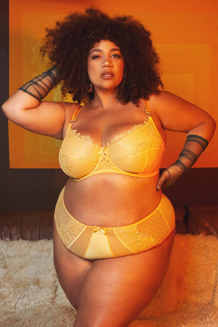 Ziggy Mango Lace and Spotted Mesh Bra thumbnail 2