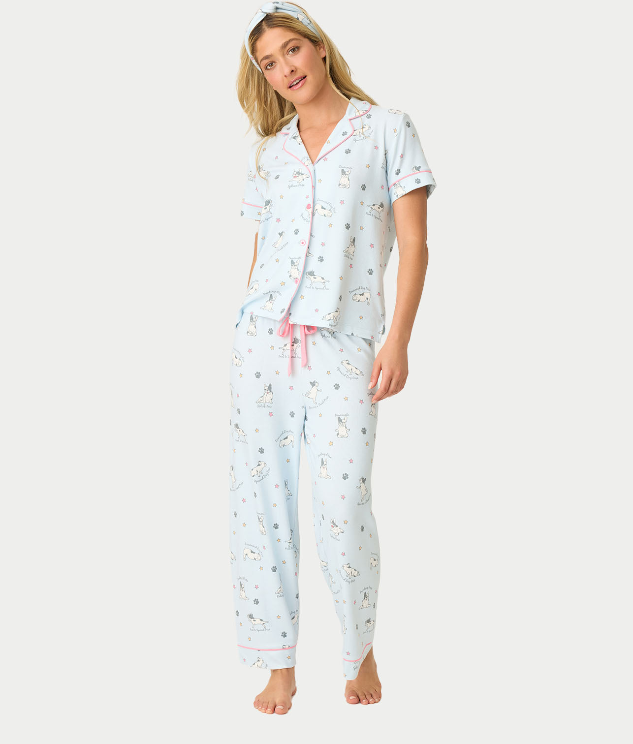 Paws & Breathe Dog Print 3-Piece Knit Pajama Set