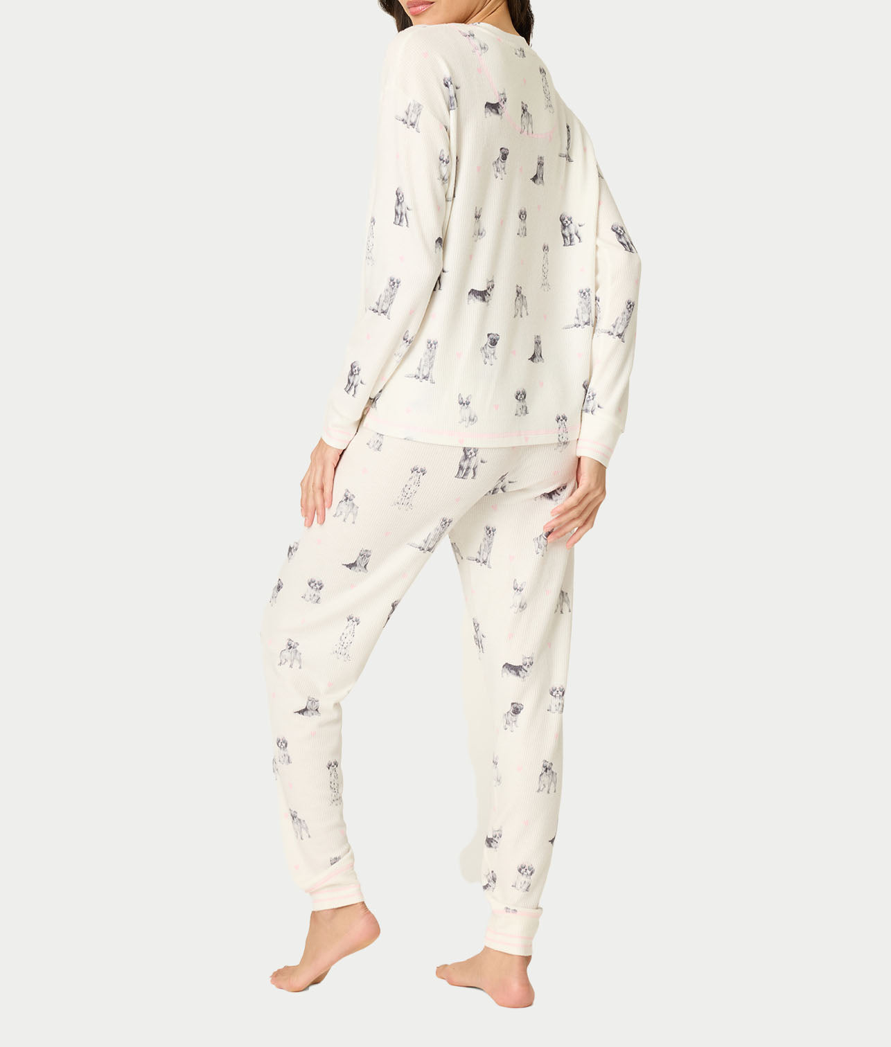 My Dog Is My Valentine Thermal Knit Pajama Set thumbnail 2
