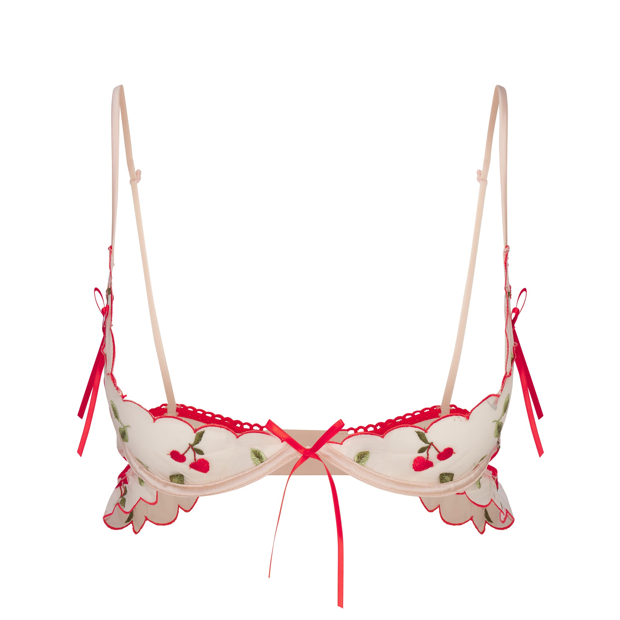 EMBROIDERED TULLE SKIMPY BRA | PRIMROSE CHERRY TULLE