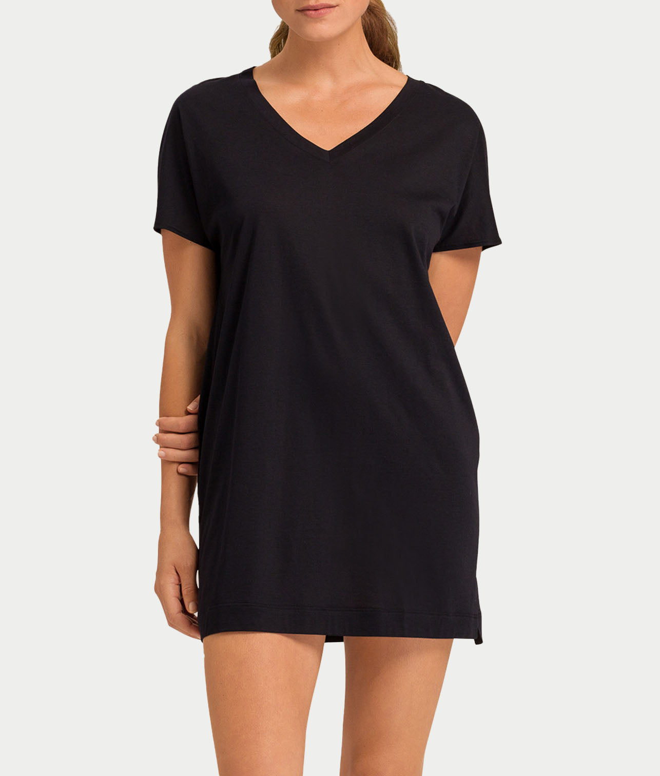 Laura Cotton Blend V-Neck Bigshirt thumbnail 3