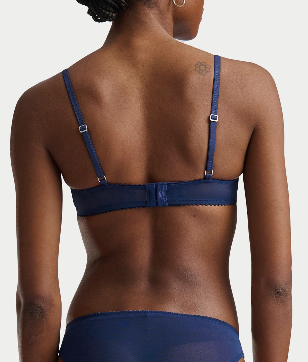 Embroidered Pony Mesh Unlined Demi Bra thumbnail 2