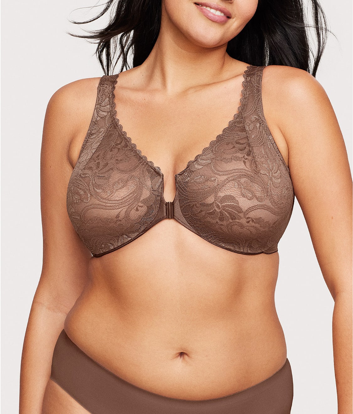 WonderWire Front-Close Stretch Lace Bra thumbnail 3