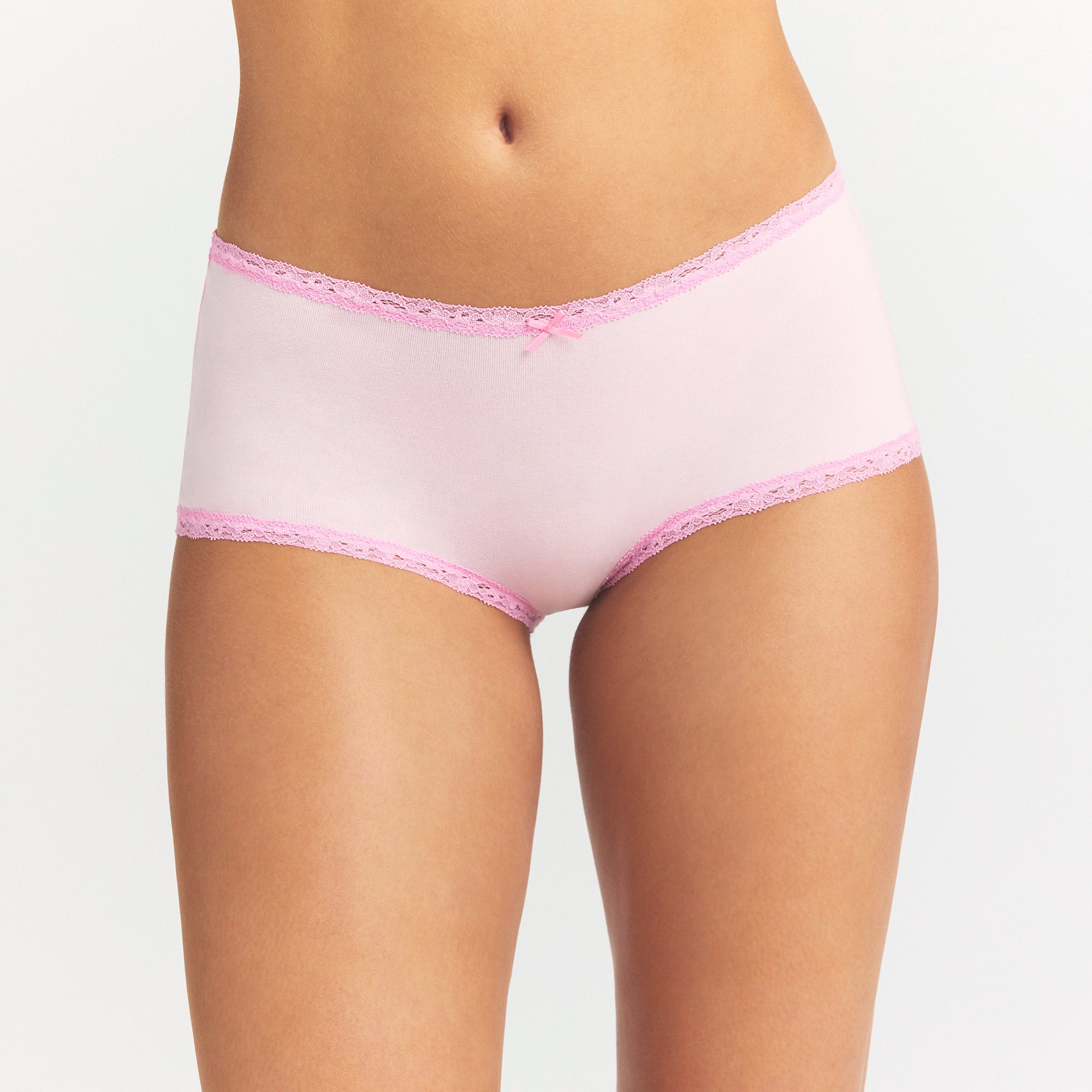 LIGHTWEIGHT COTTON LACE BOY SHORT | CHERRY BLOSSOM thumbnail 3