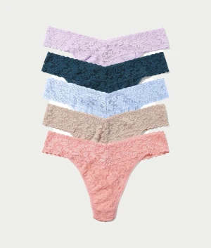 Signature Lace Original Rise Thong Fashion 5-Pack