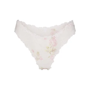 STRETCH LACE DIPPED THONG | SNOW VINTAGE FLORAL PRINT