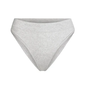 COTTON JERSEY CHEEKY TANGA | LIGHT HEATHER GREY