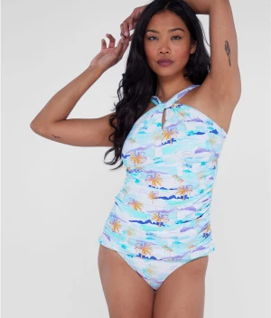 High-Neck Underwire Tankini Top