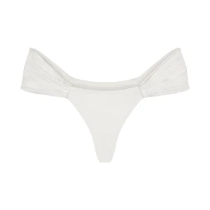 ULTRA FINE MESH DRAPED THONG | IVORY
