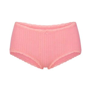 LIGHTWEIGHT COTTON POINTELLE LACE BOY SHORT | MELON TONAL