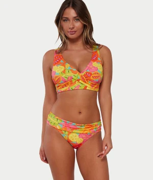 Printed Elsie Underwire Wrap Bikini Top