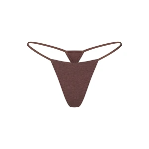 EVERYDAY COTTON STRING THONG | COCOA HEATHER