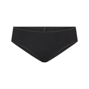 LIGHTWEIGHT COTTON RUCHED BACK HIPSTER | SOOT TONAL