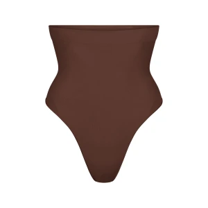 SEAMLESS SCULPT HIGH-WAISTED THONG | COCOA
