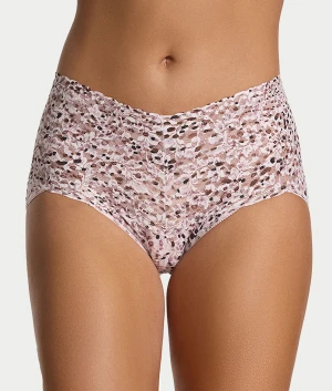 Printed Signature Lace Retro V-Kini