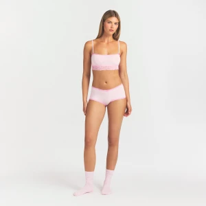 LIGHTWEIGHT COTTON LACE BOY SHORT | CHERRY BLOSSOM