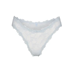 STRETCH LACE DIPPED THONG | POWDER BLUE