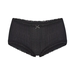 LIGHTWEIGHT COTTON POINTELLE LACE BOY SHORT | SOOT TONAL