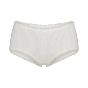 LIGHTWEIGHT COTTON POINTELLE LACE BOY SHORT | MARBLE TONAL