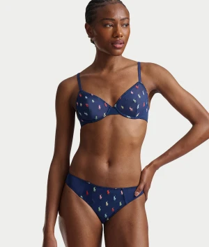 Embroidered Pony Mesh Bikini