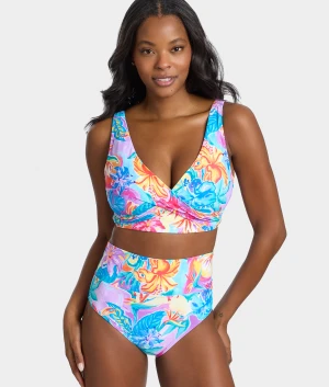 Hannah Fold-Over High-Waist Bikini Bottom