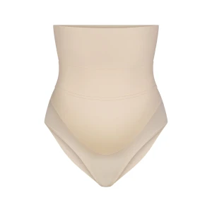 FITS EVERYBODY MATERNITY BANDED HIGH-WAISTED BRIEF | SAND