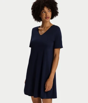 Cotton Silk V-Neck Cotton Nightgown