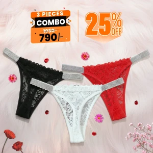 Women's Charming and Beautiful Mesh Fabric Thong Panties