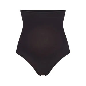 COTTON JERSEY MATERNITY HIGH-WAISTED THONG | SOOT