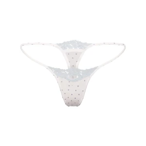 FITS EVERYBODY LACE STRING THONG | SLATE PIN DOT PRINT
