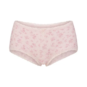 LIGHTWEIGHT COTTON POINTELLE LACE BOY SHORT | BLOOM DAINTY FLORAL