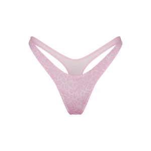 SHINE FOUNDATIONS DIPPED THONG | BUBBLE GUM LEOPARD PRINT