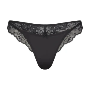 SKIMS LACE THONG | ONYX