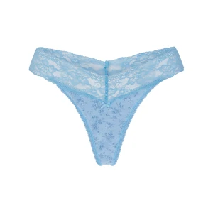 LIGHTWEIGHT COTTON WIDE LACE THONG | SURF DAINTY FLORAL PRINT