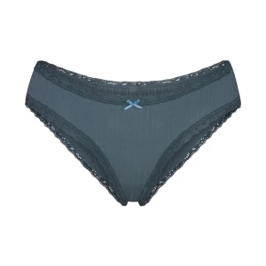 LIGHTWEIGHT COTTON POINTELLE LACE BRIEF | ZIRCON TONAL