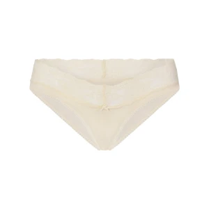 LIGHTWEIGHT COTTON WIDE LACE BRIEF | BUTTER TONAL