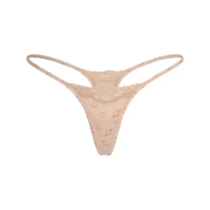 FITS EVERYBODY LACE STRING THONG | MICA SKETCHED HEARTS