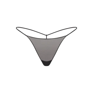 ULTRA FINE MESH STRING THONG | OBSIDIAN