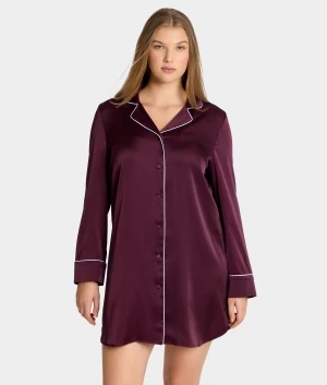 The Washed Satin Sleep Shirt