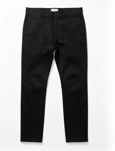 Black Color Men's Cotton Twill Pant – Regular Fit, Everyday Comfort