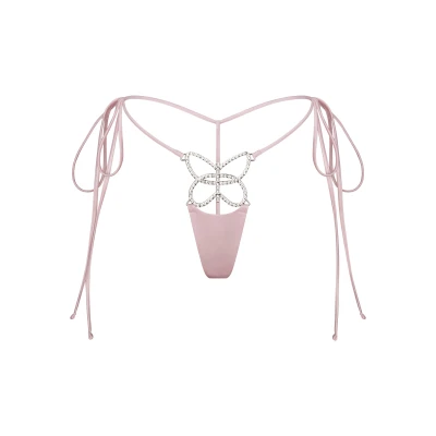 NOVELTY INTIMATES BUTTERFLY CHARM STRING THONG | BABY PINK