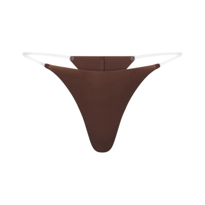 INVISIBLE CLEAR STRAP STRING THONG | COCOA