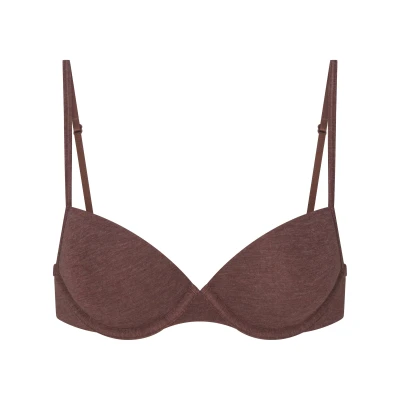 EVERYDAY COTTON T-SHIRT BRA | COCOA HEATHER