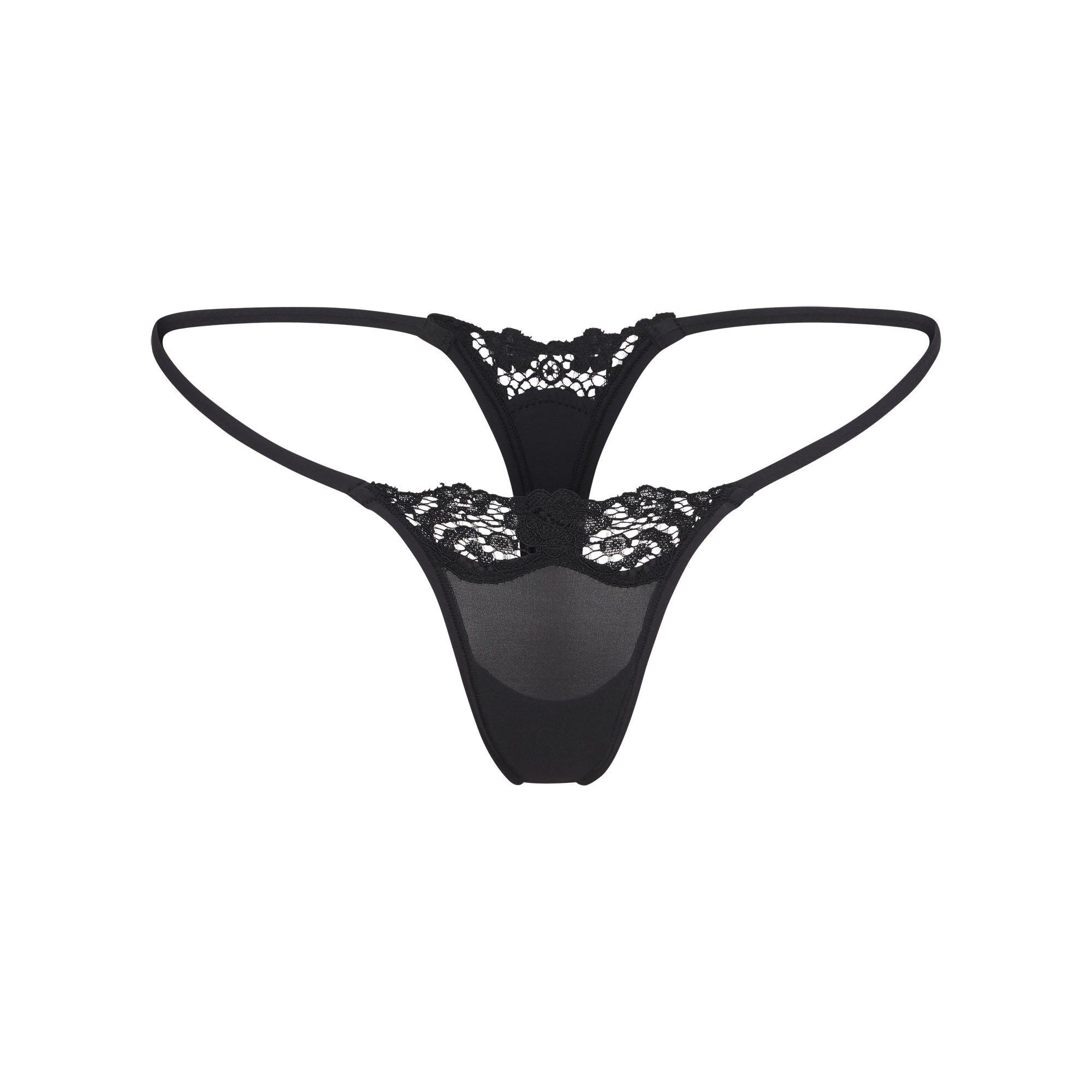 FITS EVERYBODY LACE STRING THONG | ONYX