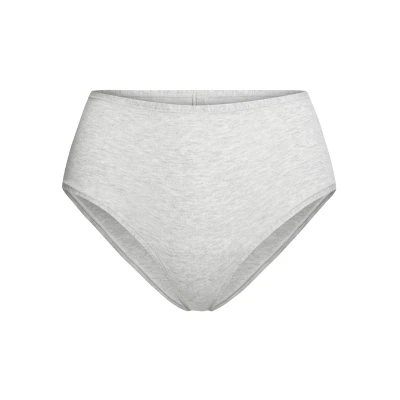 COTTON JERSEY FULL BRIEF | LIGHT HEATHER GREY